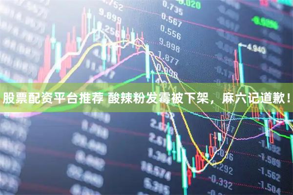 股票配资平台推荐 酸辣粉发霉被下架，麻六记道歉！